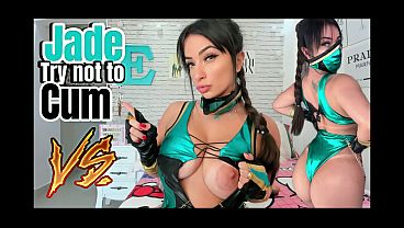 JADE GAMER GAME COSPLAY PLAYING WITH TWO DILDOS BBC CUM IN MOUTH EMANUELLY RAQUEL