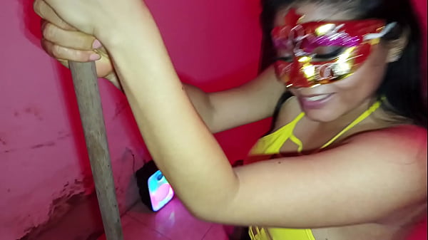 Latina works at a VIP nightclub and ends up having intense standing sex with a gringo visitor.