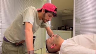 Sexy Middle Eastern straight guy dominates and humiliates untrained slut – with deep throat training