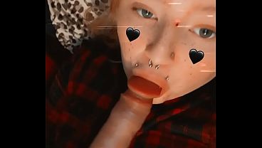 slutty goth sucks her toy then fucks herself!