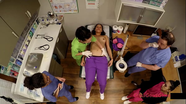Student Nurses Lenna Lux, Angelica Cruz, & Reina Practice Examining Each Other 1st Day of Clinicals Under Watchful Eye Of Doctor Tampa & Nurse Lilith Rose @ GirlsGoneGyno The New Nurses Clinical Experience Reup