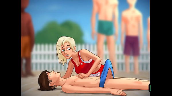 Summertime Saga ep 91 – Ruiva salva vidas me mamando na cabine de Glory hole