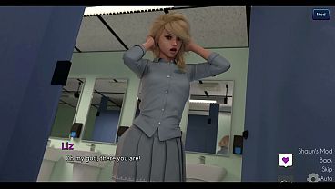 The Awakening Liz giving handjob to Xavier in the Academy Toilet