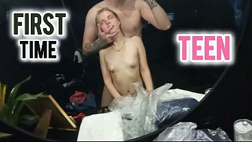 Tinny Skinny Teen petite Outdoor fuck POV