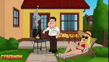 Black Plumber Fucks Married Housewife While Cuckold Husband Cooks BBQ. Cartoon RimJob