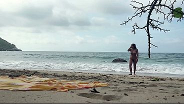 Fucking My Best Friend’s Wife On a Nude Beach During a Business Trip, REAL COUPLE CAUGHT US