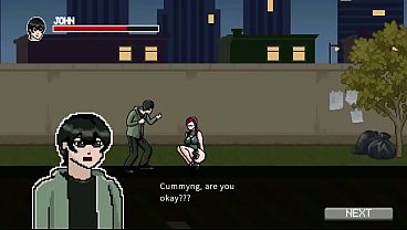 hentai game Xvir . Hot red haired lady having sex with her hero