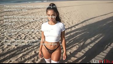 I took this big ass Latina volleyball player behind the beach bleachers and fucked her pussy hard [Ai]