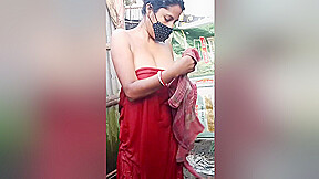 Out Door Desi Aunty Bath In Your Home