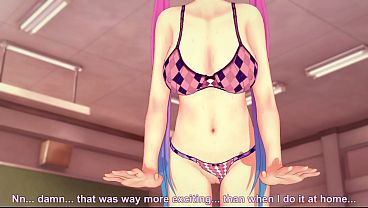 Pink Haired Beauty Caught Masturbating Gets Her Pussy Licked – Hentai