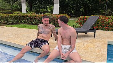 Threesome in the Pool with a Latin Goddess While Her Horny Friend Watches Us Double-Penetrate Her – Mariana Martix