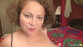 A voluptuous housewife named Marie, known for her ample bosom and a penchant for engaging with her natural lady garden,