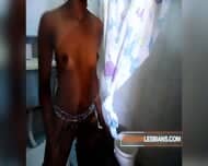 BIG ASS EBONY LESBIANS In A Hot Soapy Shower Buried Their Tongues DEEP In Each Others JUICY PUSSY