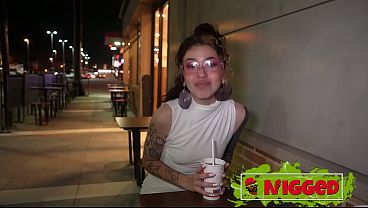 Buttplug slut can’t see the black cock fucking her. Fedora Morelli, blindfolded interracial on Nigged