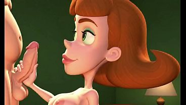 Cartoon MILF Judy Neutron Sucking & Stroking