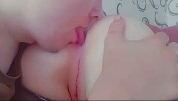 Close-up, of an 18-year-old girl big ass, this is the first time i licked her anal