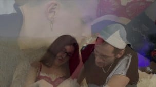 Cuckold whispers a girl and her lover on New Year’s Eve