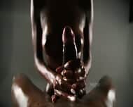 Ebony Gives BBC Oily Handjob