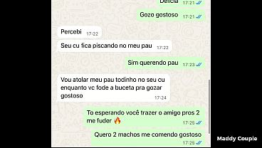 esposa gozou querendo dp em conversa do whatsapp com o marido