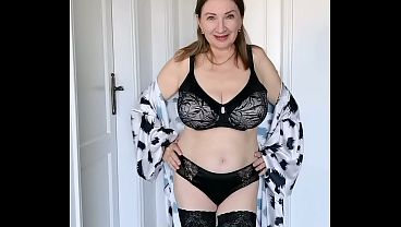 I will seduce you in black stockings and lingerie so that we can enjoy my hairy granny’s pussy together