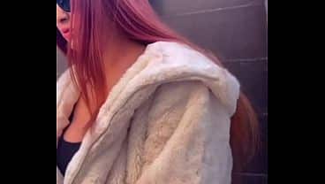 Italian Big Tits Milf Artemisia Love Flashing her juicy tits outdoor smoking fetish sesh
