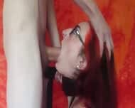 Mature Redhead Wife Loves Deepthroat Sucking And Swallow Cum