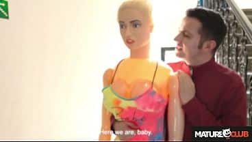 MatureClub – Busty Blonde German MILF Teacher Caught Student Fucking Inflatable Sex Doll