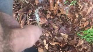 Pissing in public outdoors