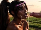 Soft Outdoor Sex Fuck Session With Radiant Ebony Glow (Ai)