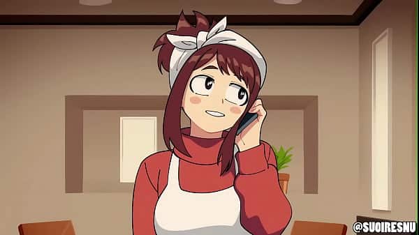 [suoiresnu] Ochako y Momo siendo folladas por grandes pollas animacion