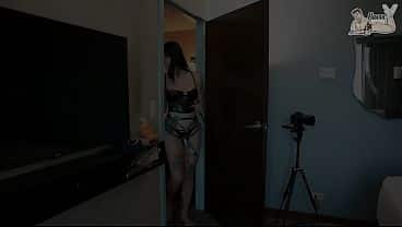 Tatted Goth Domme Pegs Sub In Chastity – Titania Orion