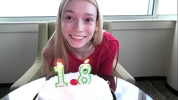 this skinny blonde just turned 18 a few days ago
