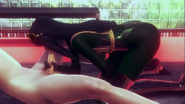 Tsuyu Asui (a.k.a. Froppy) from anime my hero academia hardcore deepthroat and stuck in wall facial cumshot