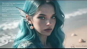 A blue-haired mermaid wanted to fuck me and my friends…so she drank a potion and got a juicy pussy and a sexy ass!! We showed that slut what real pleasure is! [AI]