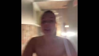 A famous girl was caught jerking off in the fitting room