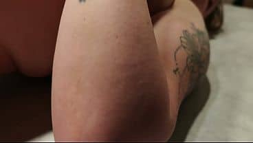 A Naked Woman with Huge Tits in a Massage Parlor Using Whipped Cream.