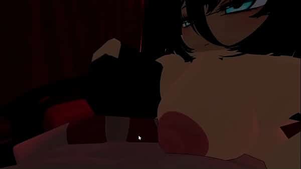 Black guy is jerked off by a goth girl in a night club
