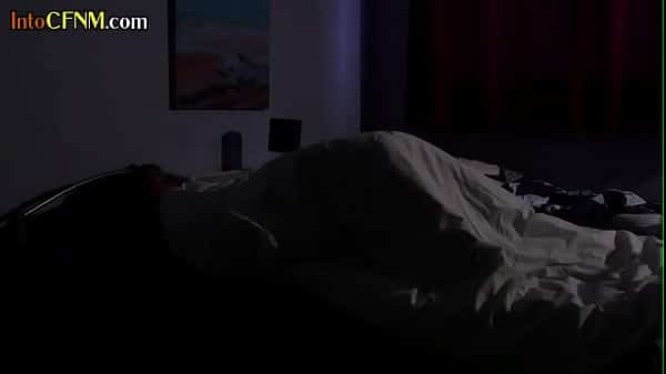 CFNM night robe femdoms in group BJ and HJ action for dude