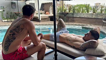 CREAMPIE For The Neighbor: My Friend And I Invited Her To Our Hotel Room And Fucked Her Hard.