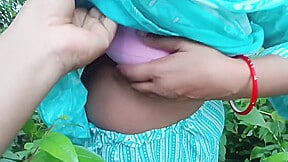 Desi Aunty Romance With Stepson In Jungle Bigboobs Showing Puffy Nipples
