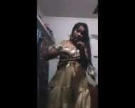 Desi Blond Sexy Indian Bhabi Strip Teasing By Removing Salwar
