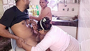 Hot And Sexy Stepsister Kajal And Promila Hardcore Fucking With Stepbrother In Kitchen