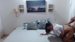I fuck my wife’s pussy on all fours and fill it with milk