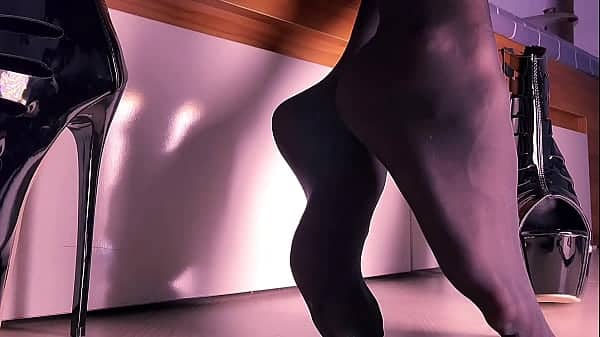 Nylon Feet High Heels