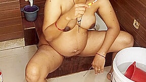 Pregnent Wife Bathing Nude