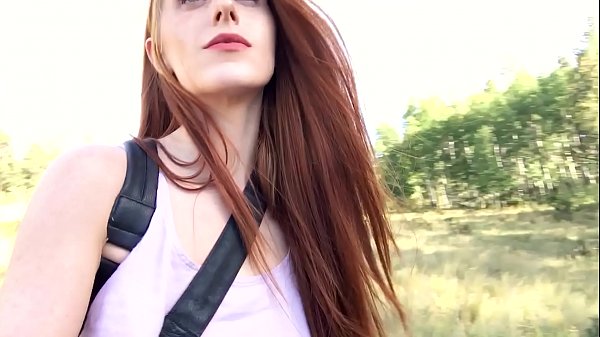 redhead cums outside and behind the scenes | FRECKLEDRED