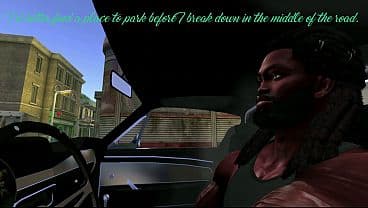 Second Life Black man fucks Latina biker