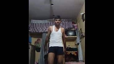 Solo boy showing pussy and bum