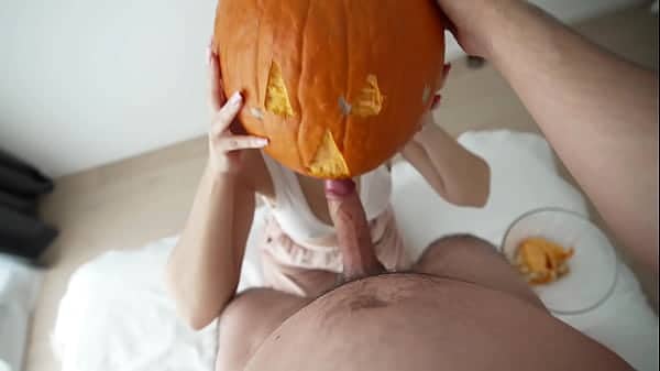 stepsister didn’t expect the Halloween pumpkin game to go wrong!