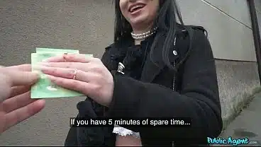 She loves getting her tits out and who can blame her – Public Agent